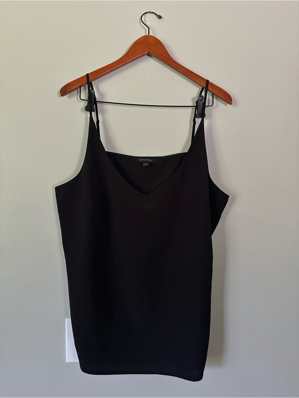 Banana Republic Black V-Neck Spaghetti Strap Tank